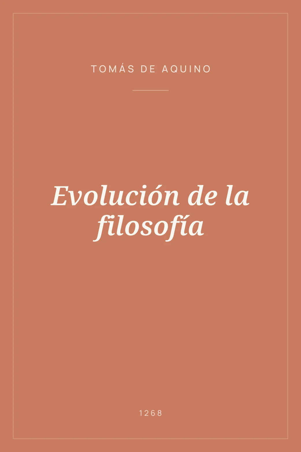 Portada de Evolución de la filosofía