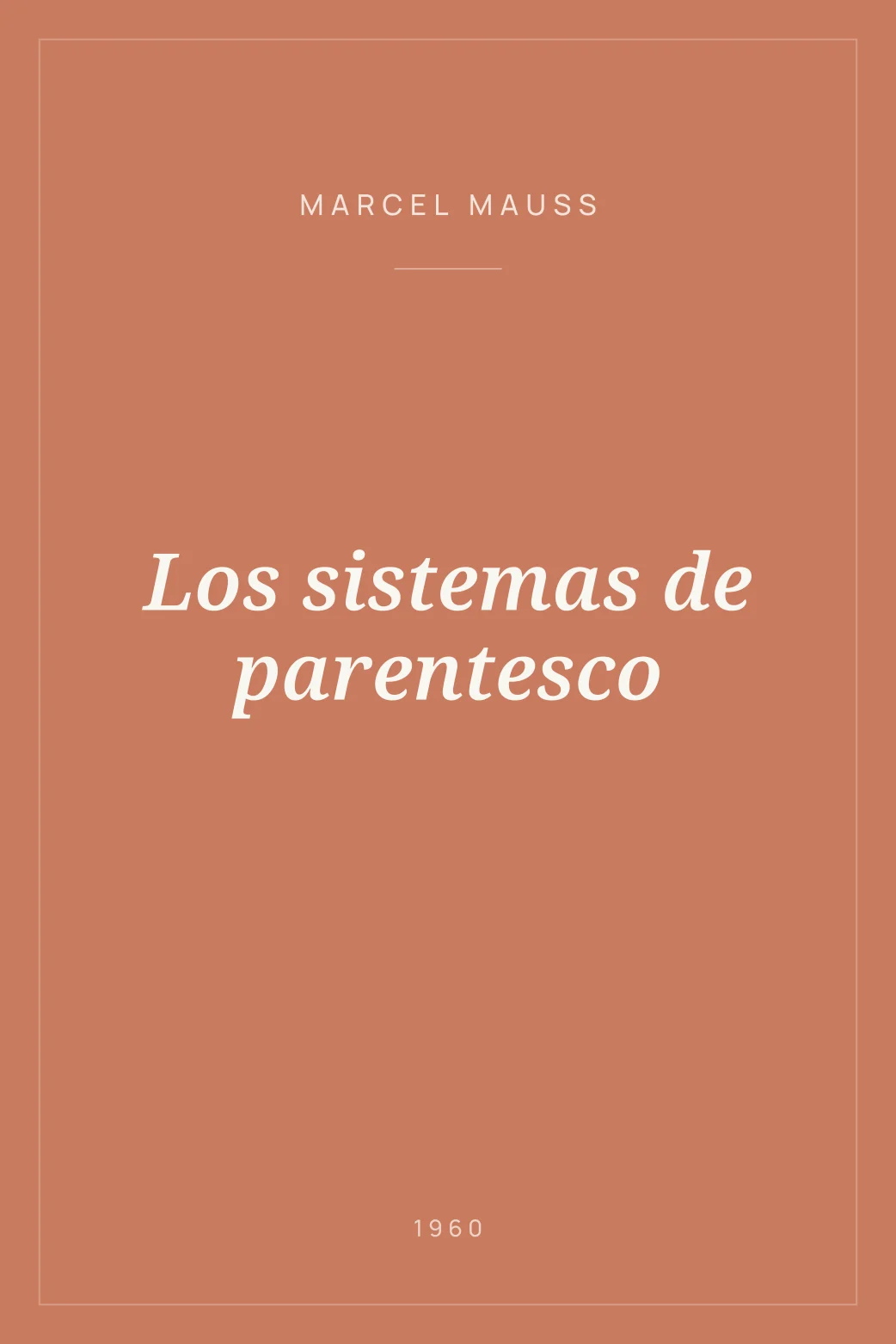 Portada de Los sistemas de parentesco