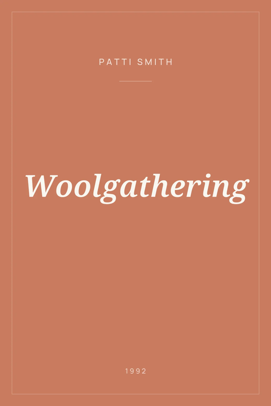 Portada de Woolgathering