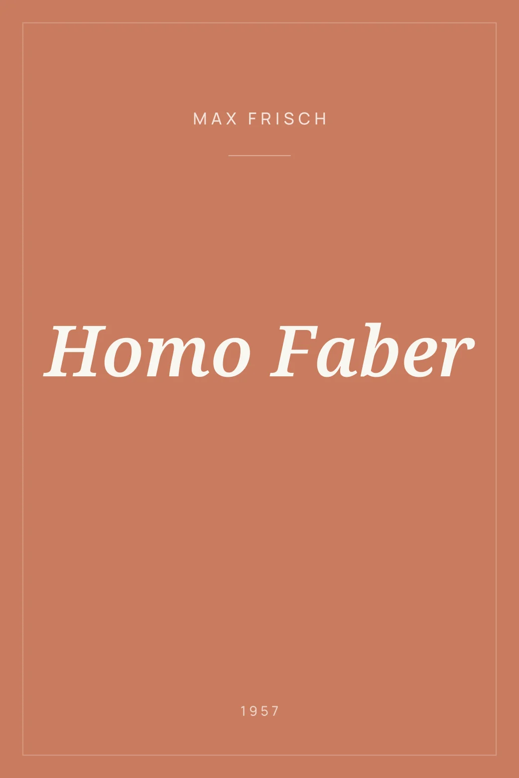 Portada de Homo Faber