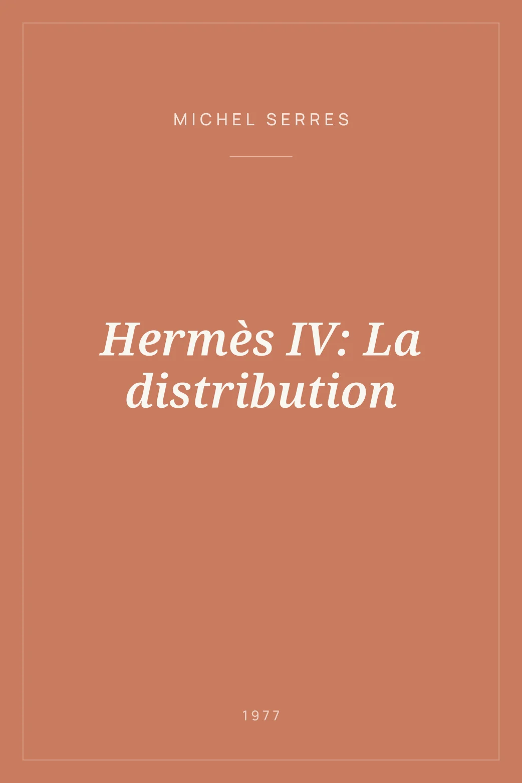 Portada de Hermès IV: La distribution