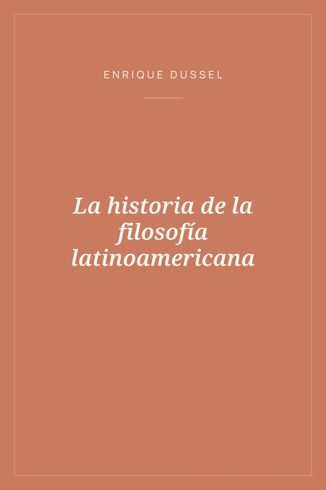 Portada de La historia de la filosofía latinoamericana