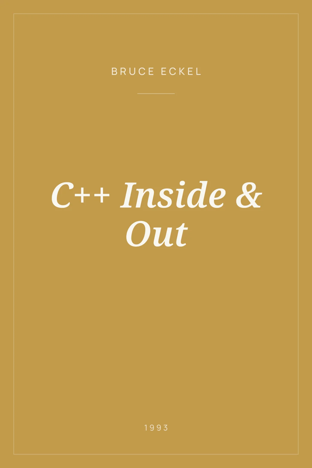 C++ Inside & Out · Bruce Eckel — yoleo