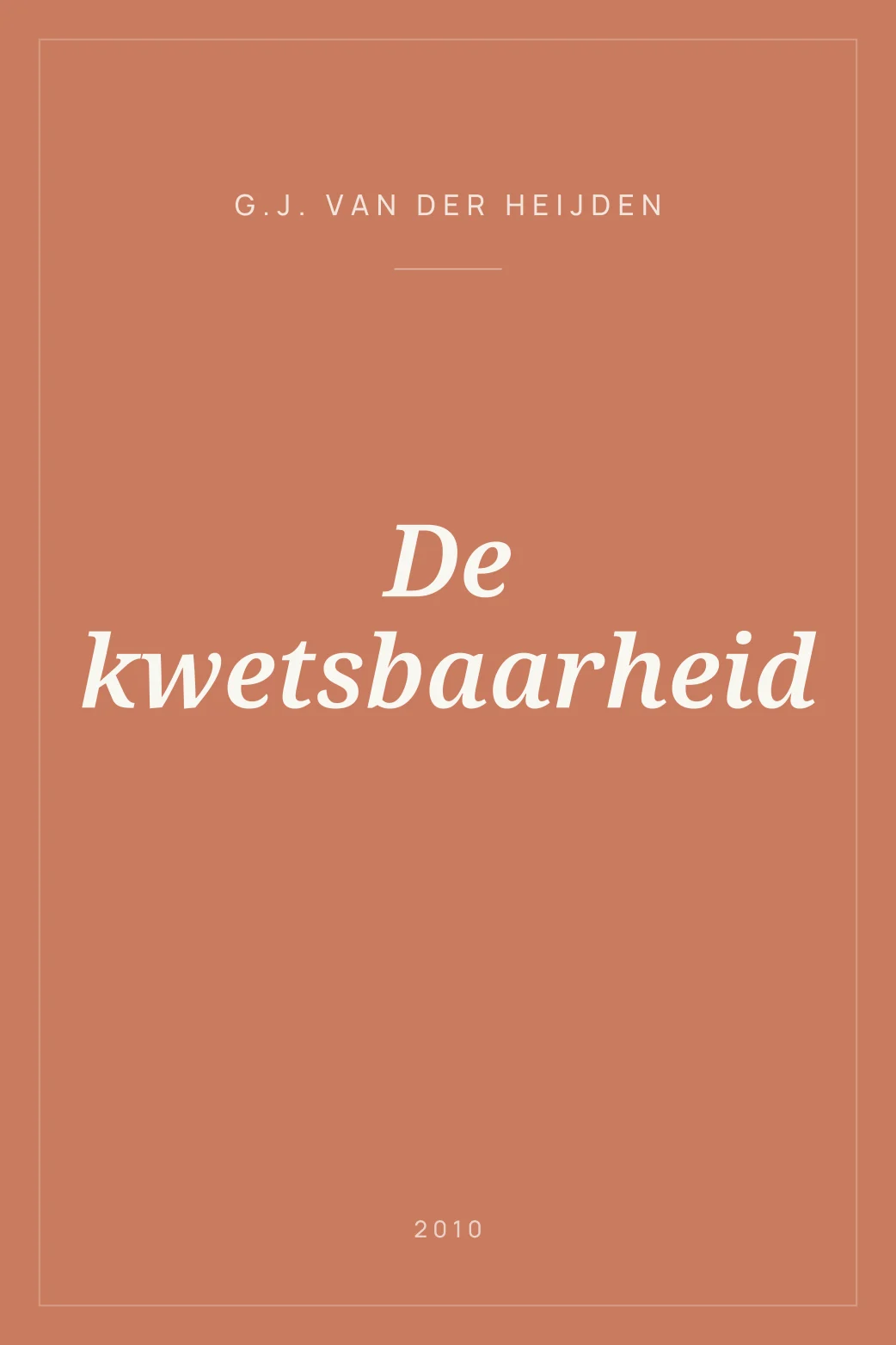 Portada de De kwetsbaarheid
