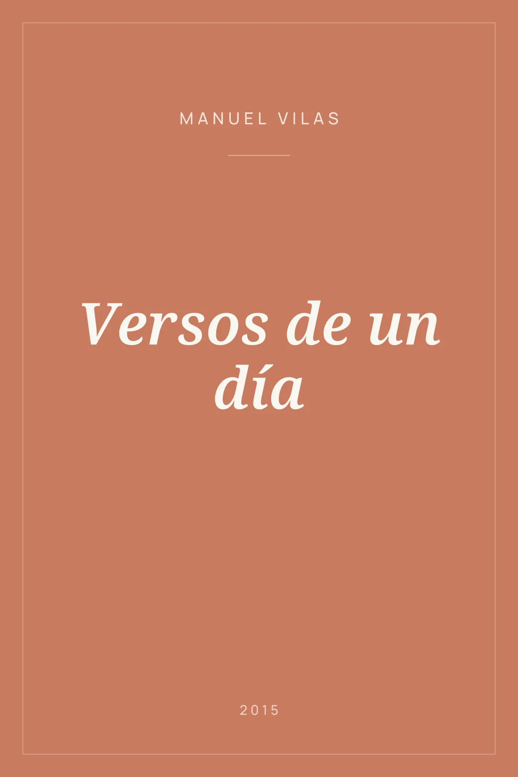 Portada de Versos de un día