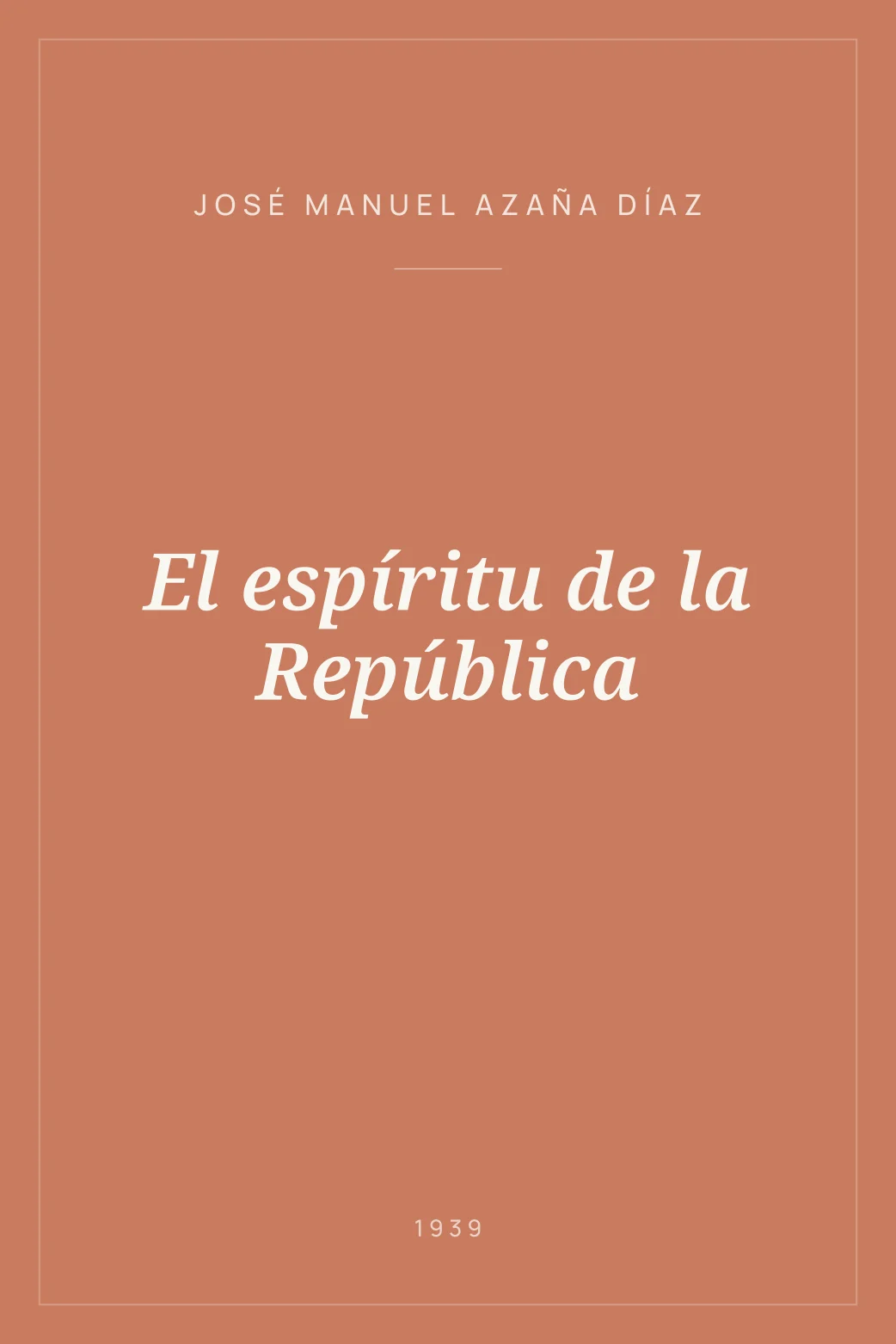 Portada de El espíritu de la República