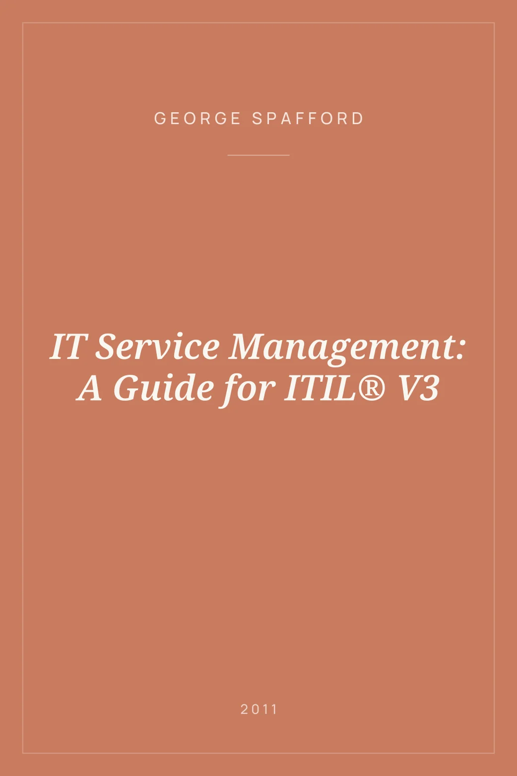 Portada de IT Service Management: A Guide for ITIL® V3
