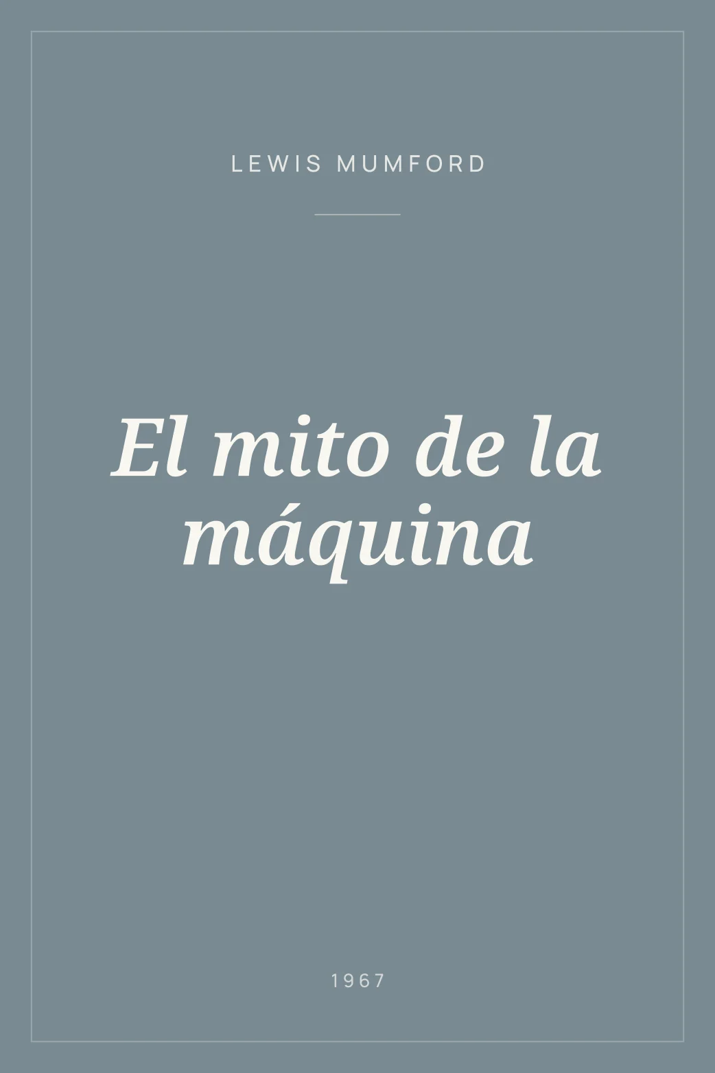 Portada de El mito de la máquina