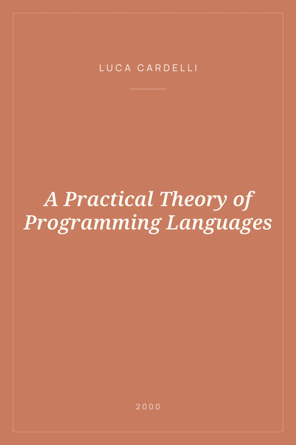 Portada de A Practical Theory of Programming Languages