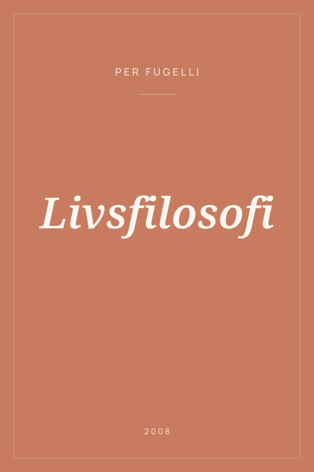 Portada de Livsfilosofi
