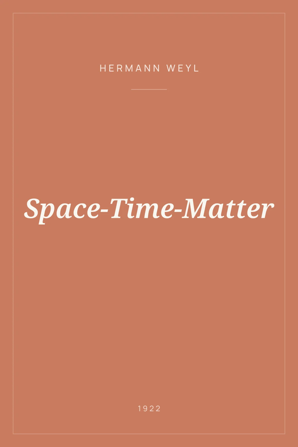 Portada de Space-Time-Matter