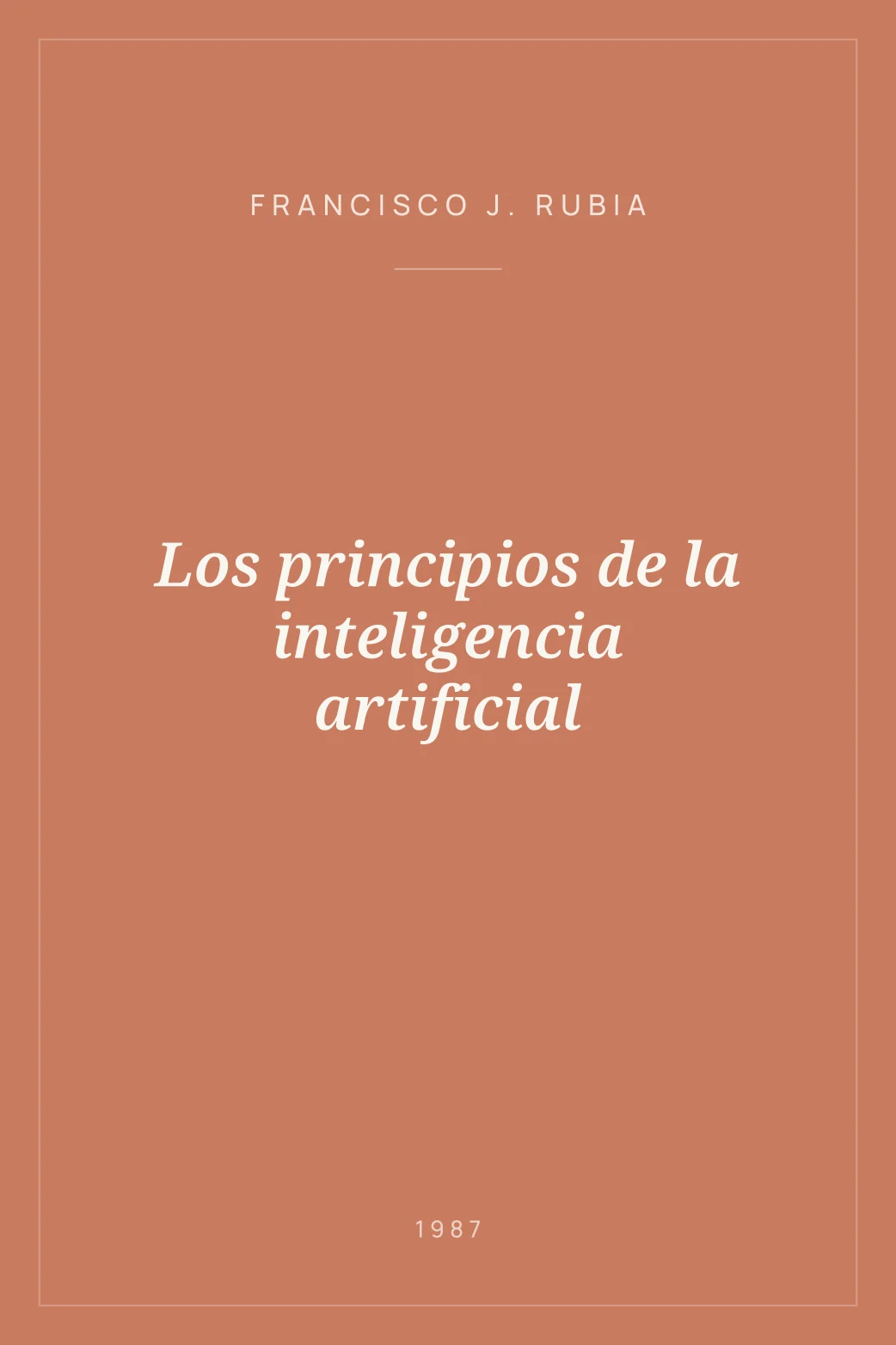Portada de Los principios de la inteligencia artificial