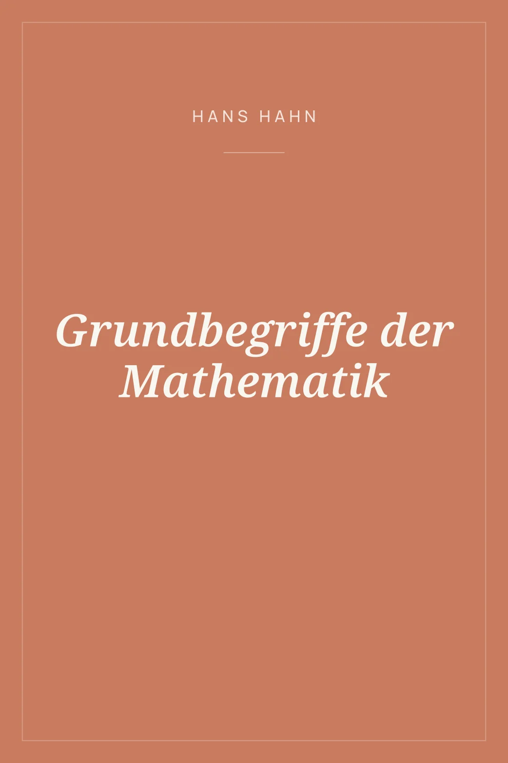 Portada de Grundbegriffe der Mathematik