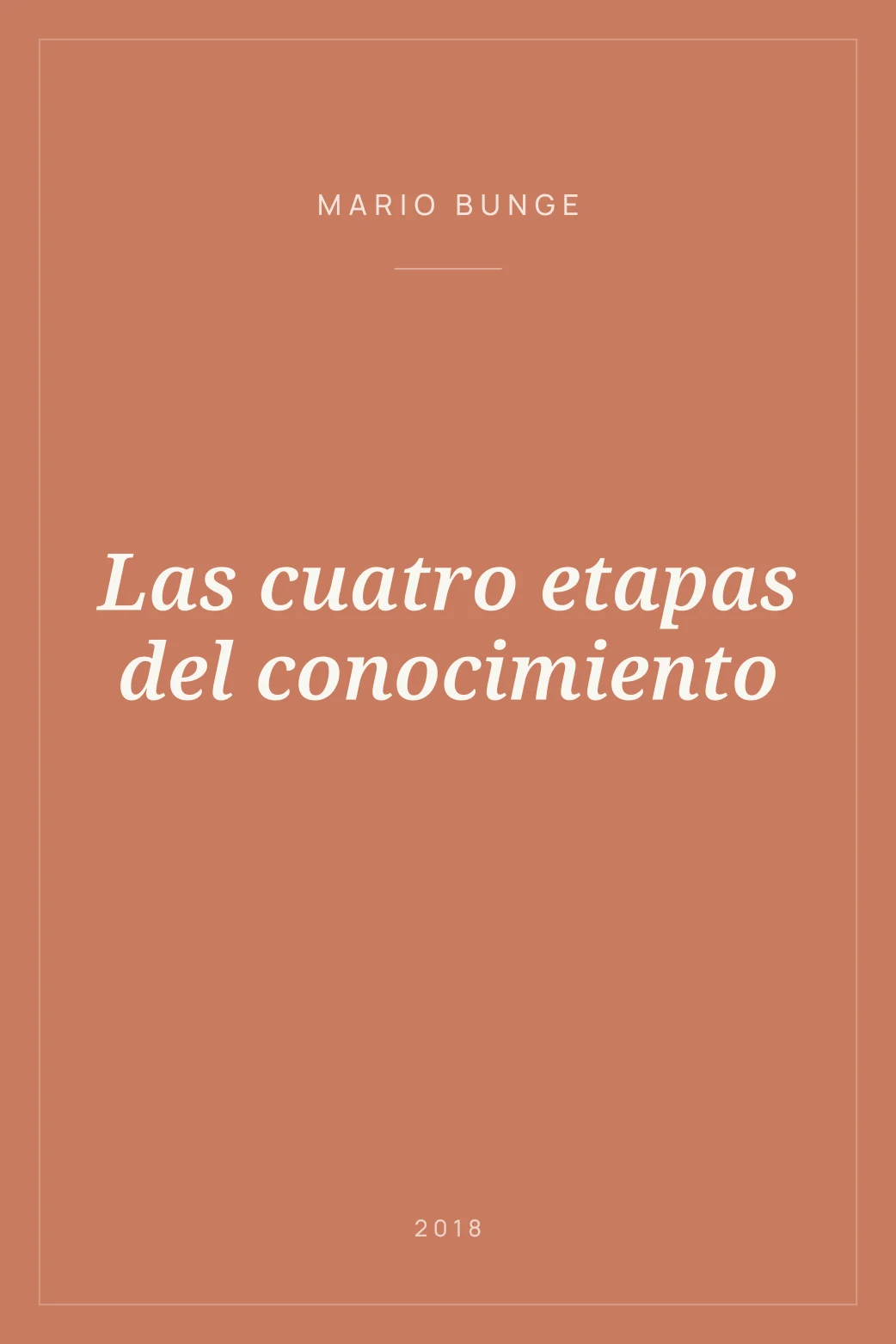Portada de Las cuatro etapas del conocimiento