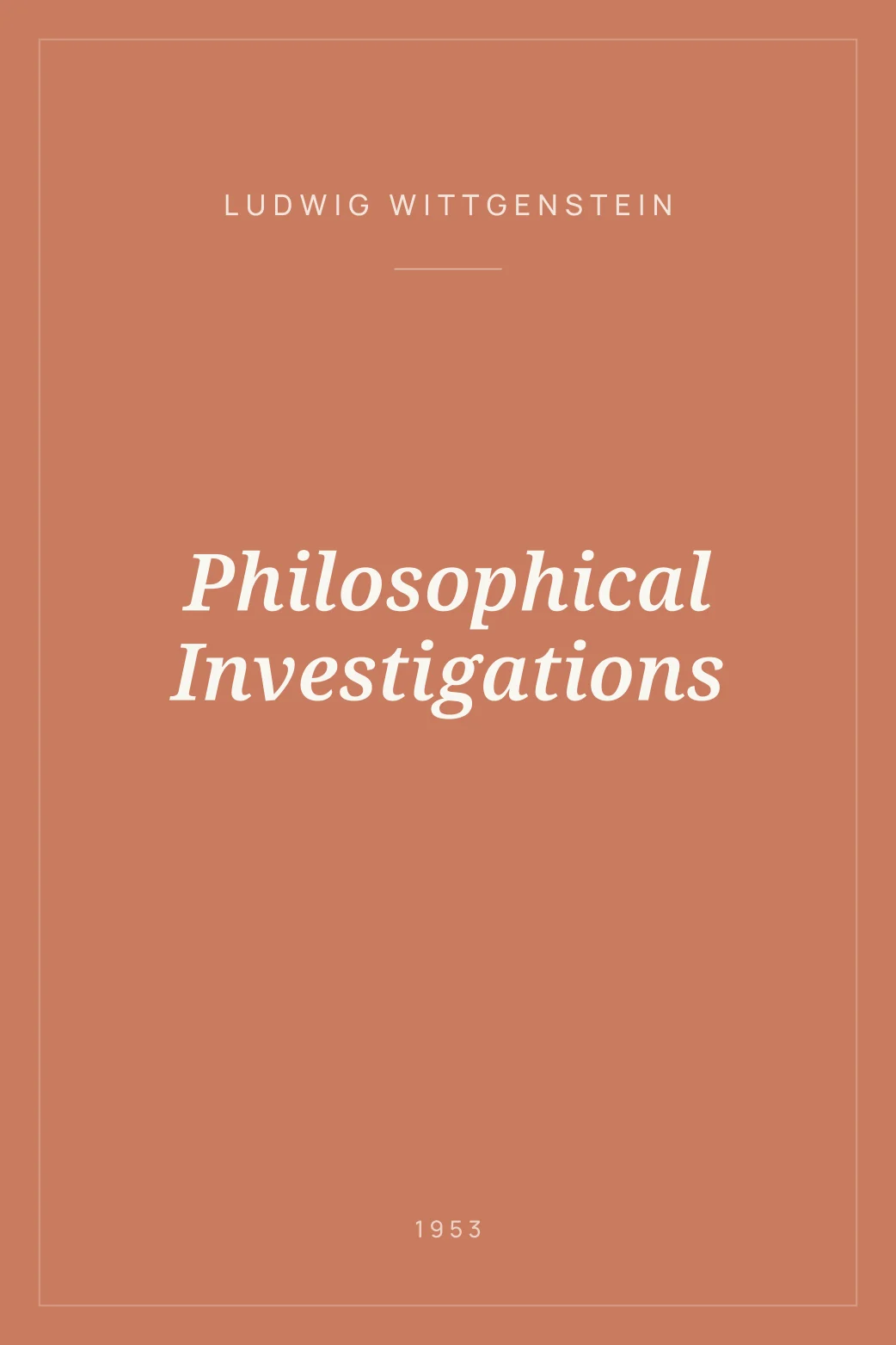Portada de Philosophical Investigations