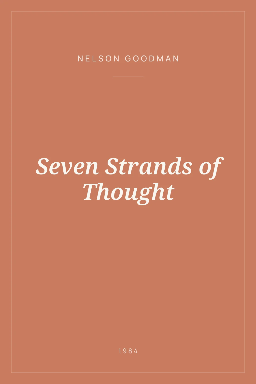 Portada de Seven Strands of Thought