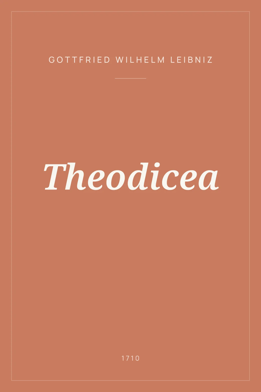 Portada de Theodicea