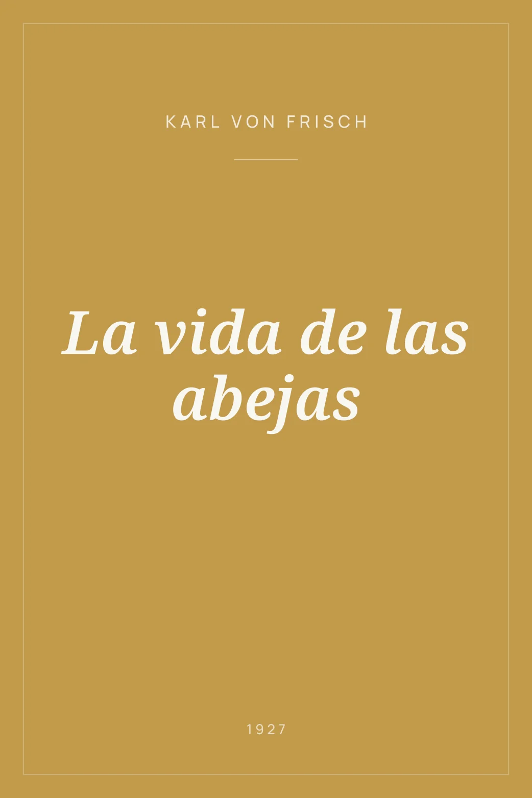 Portada de La vida de las abejas
