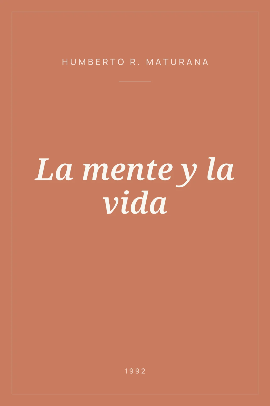 Portada de La mente y la vida