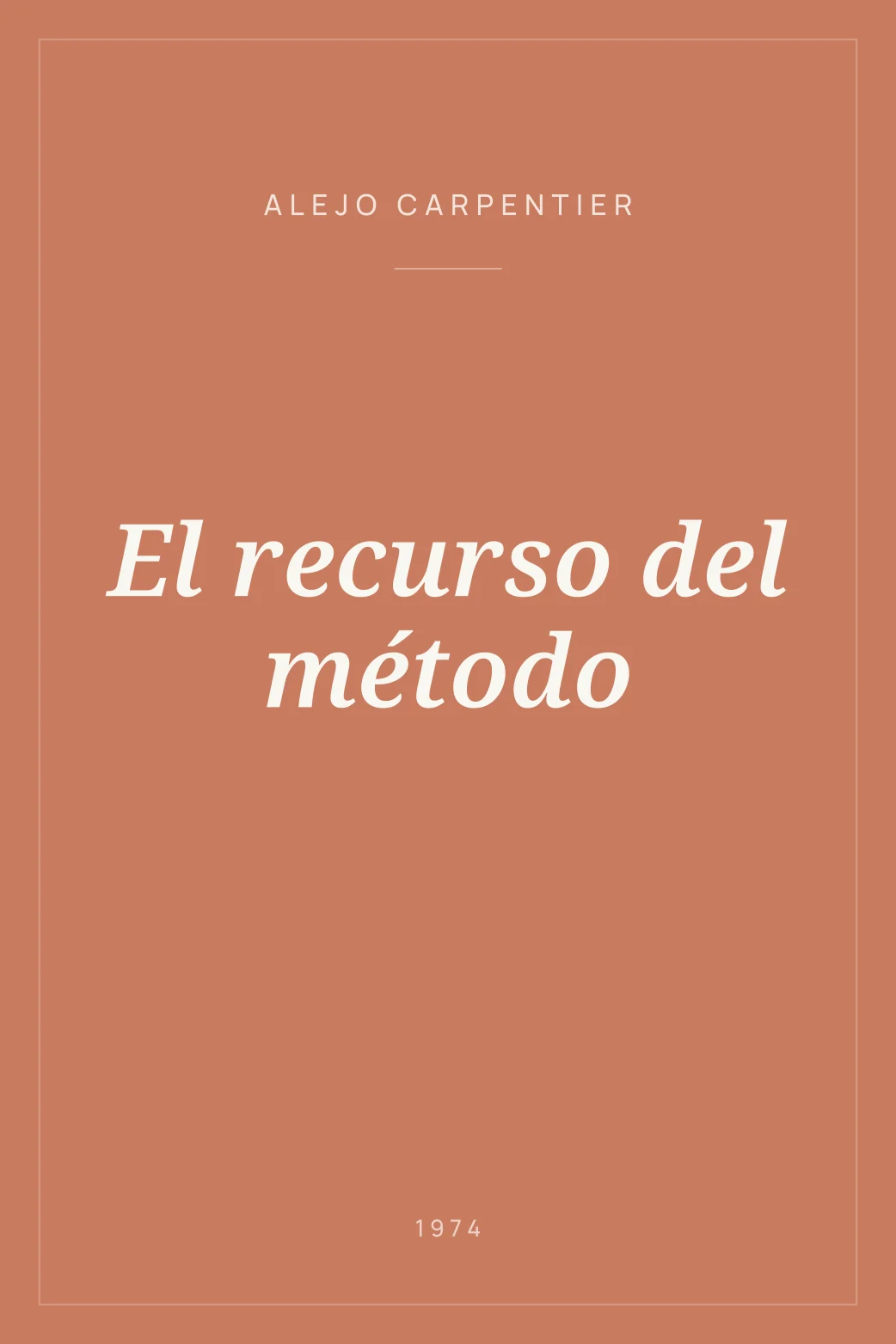 Portada de El recurso del método