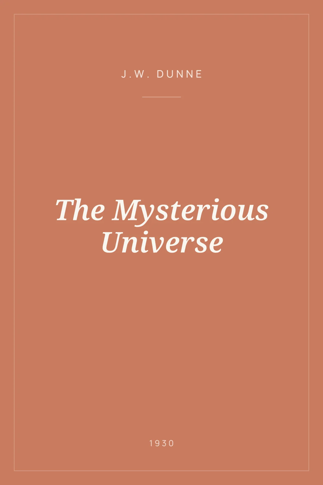 Portada de The Mysterious Universe