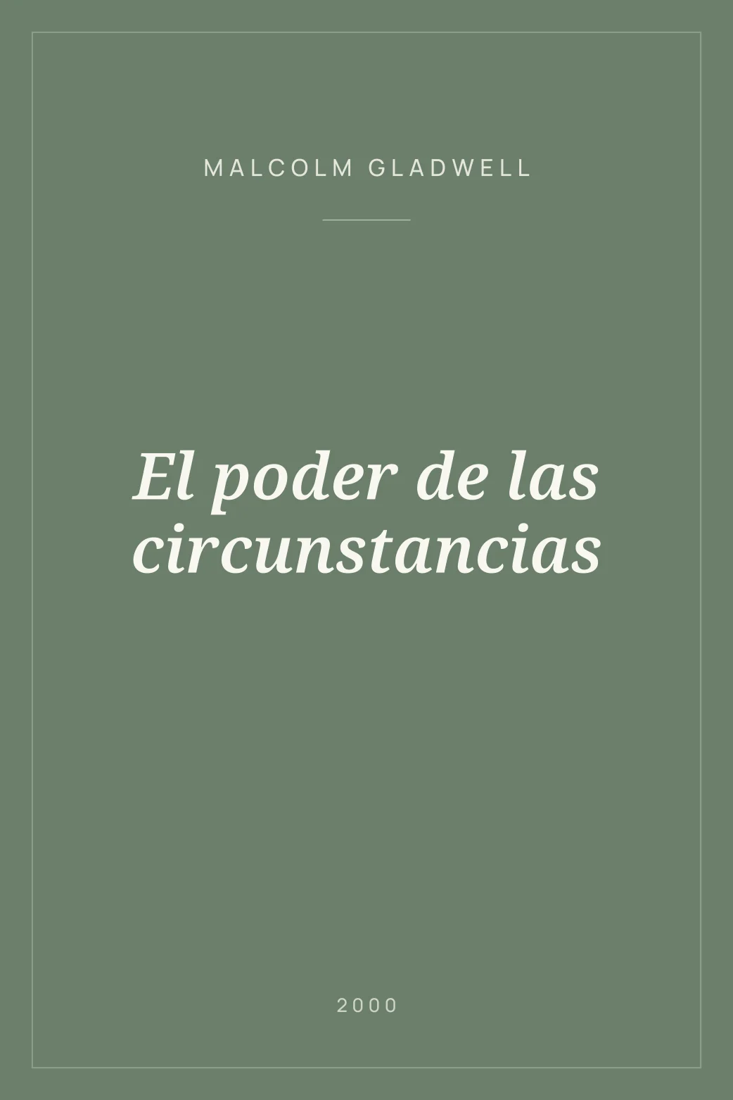 Portada de El poder de las circunstancias