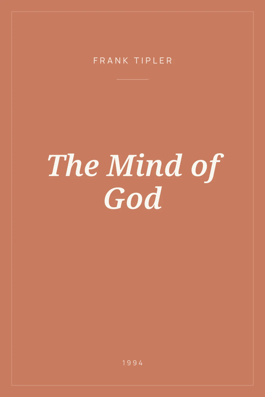 Portada de The Mind of God
