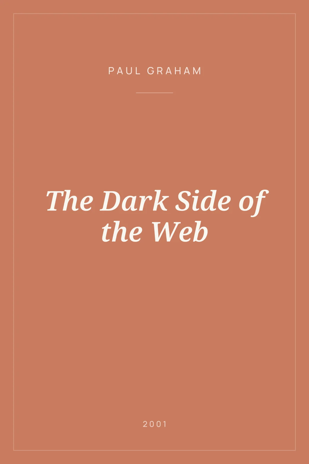Portada de The Dark Side of the Web
