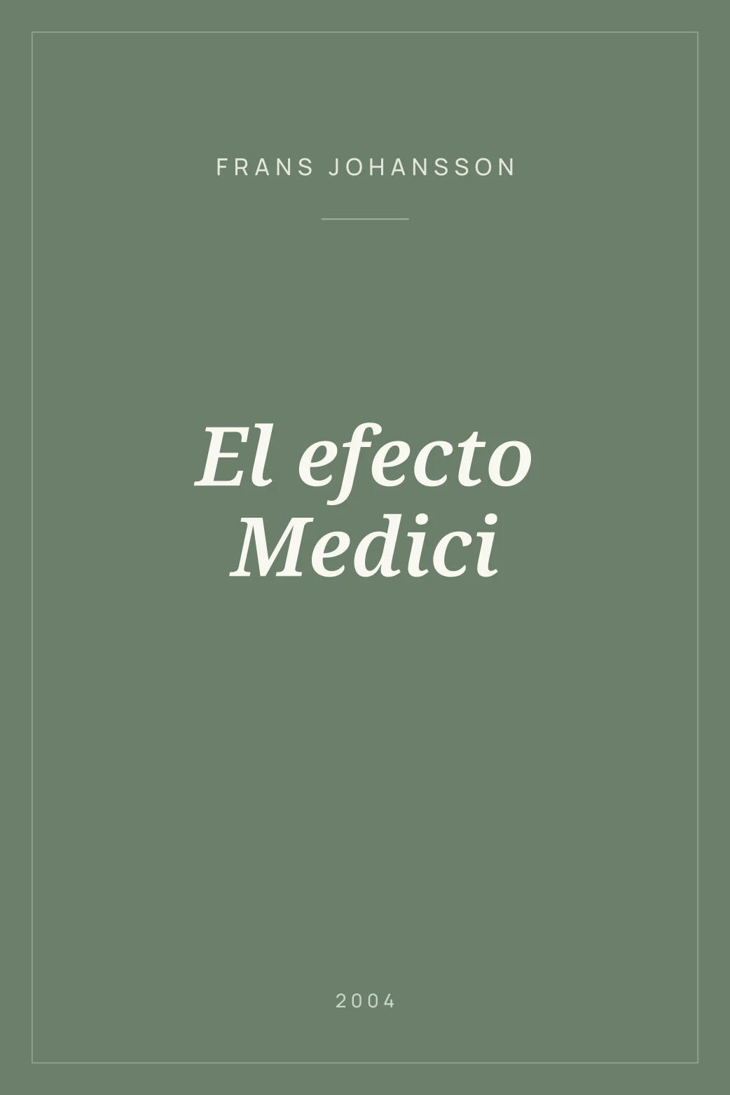 Portada de El efecto Medici