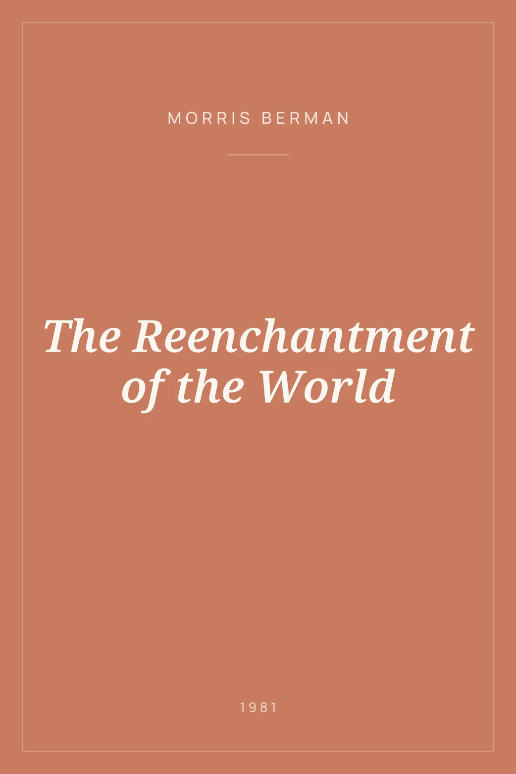 Portada de The Reenchantment of the World