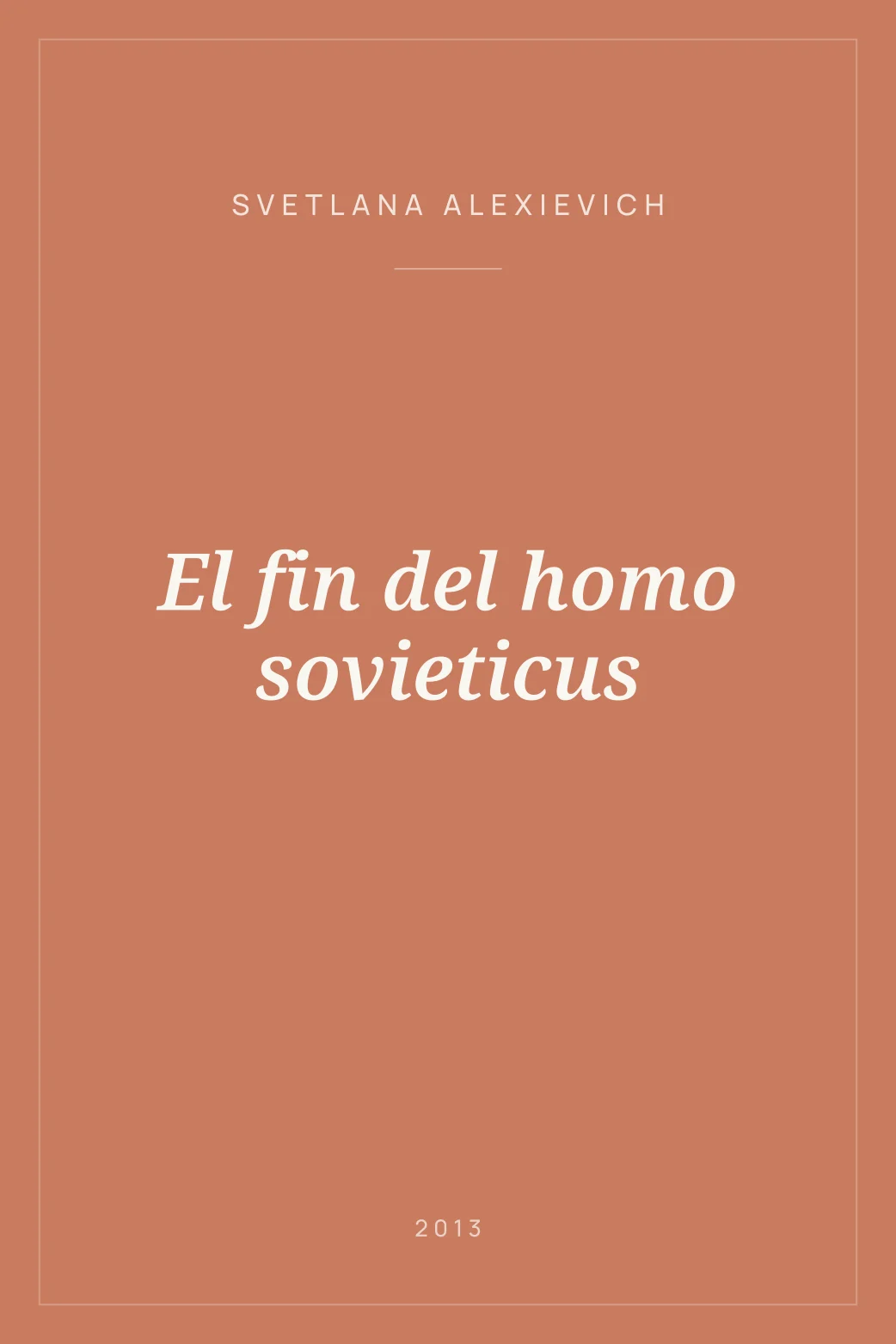 Portada de El fin del homo sovieticus
