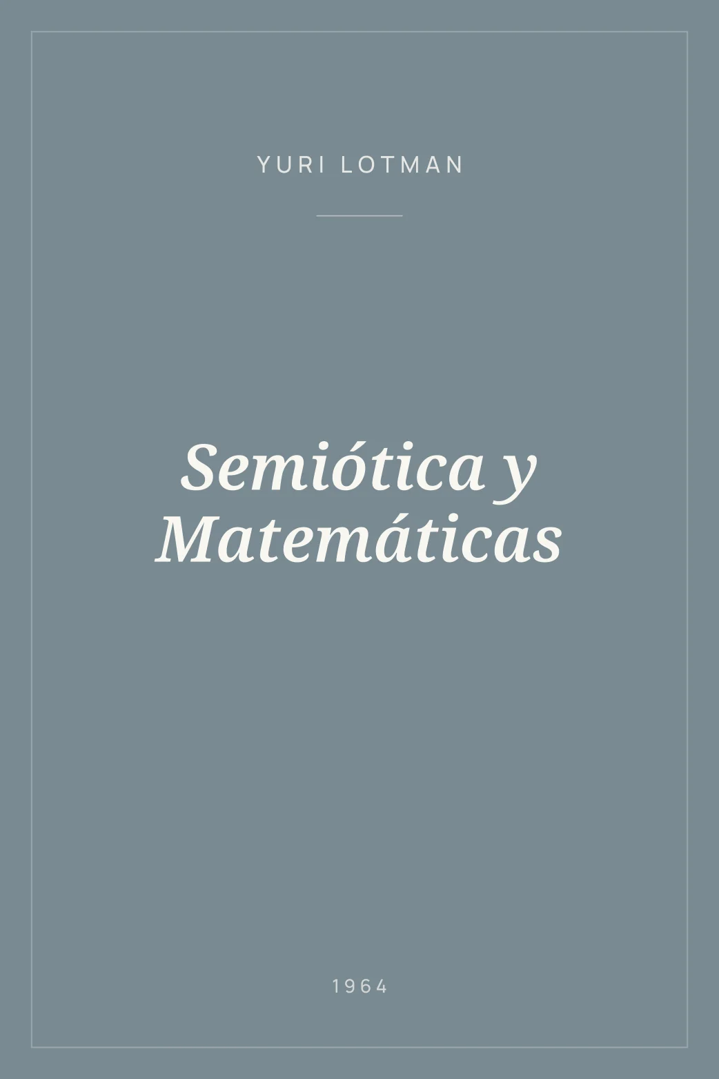Portada de Semiótica y Matemáticas