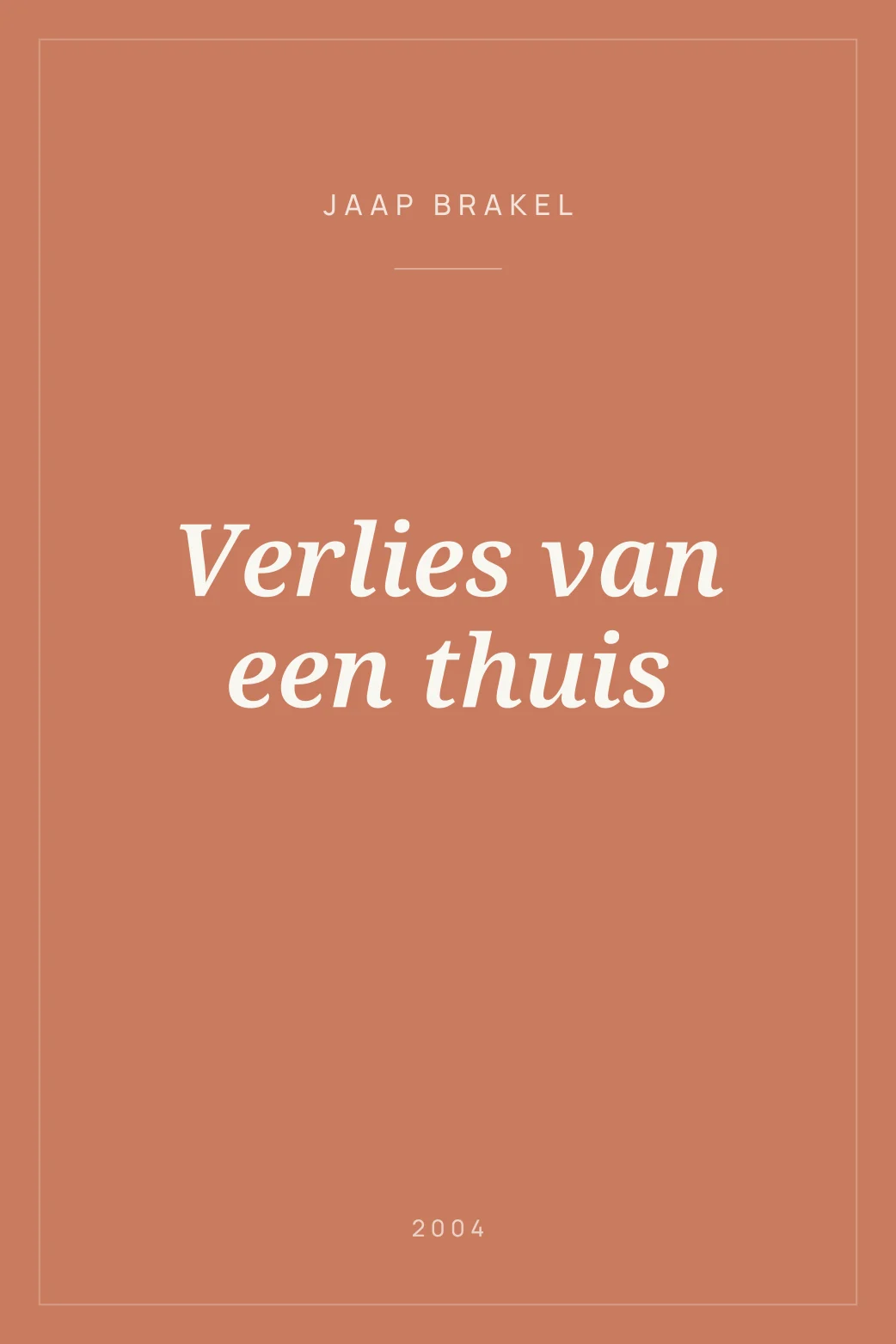 Portada de Verlies van een thuis