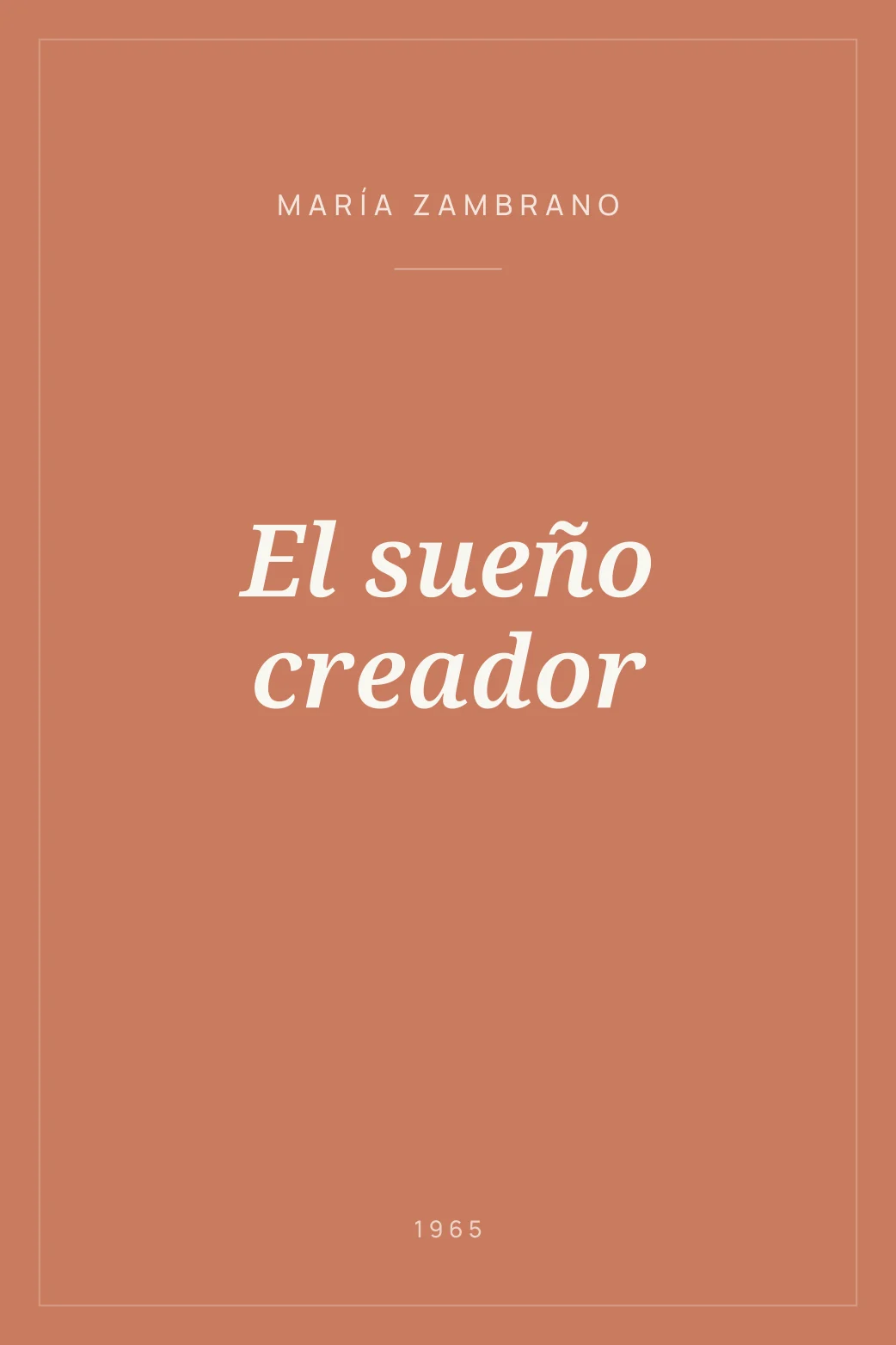 Portada de El sueño creador