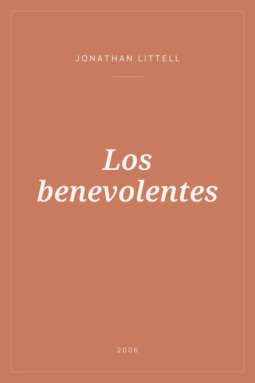 Portada de Los benevolentes