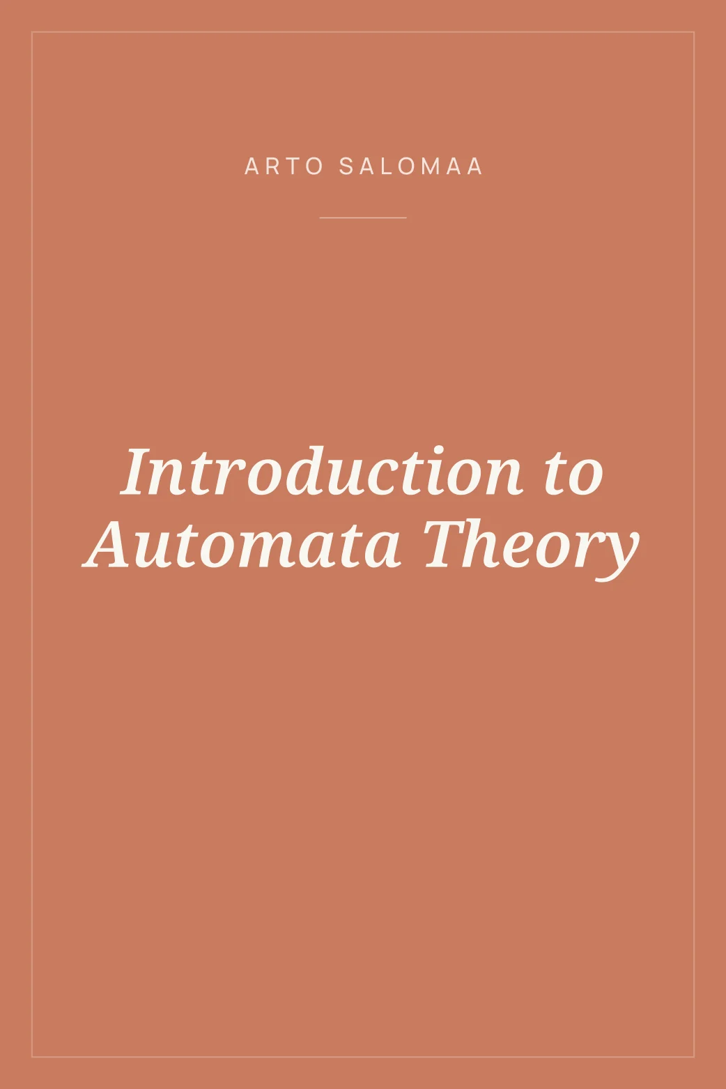 Portada de Introduction to Automata Theory
