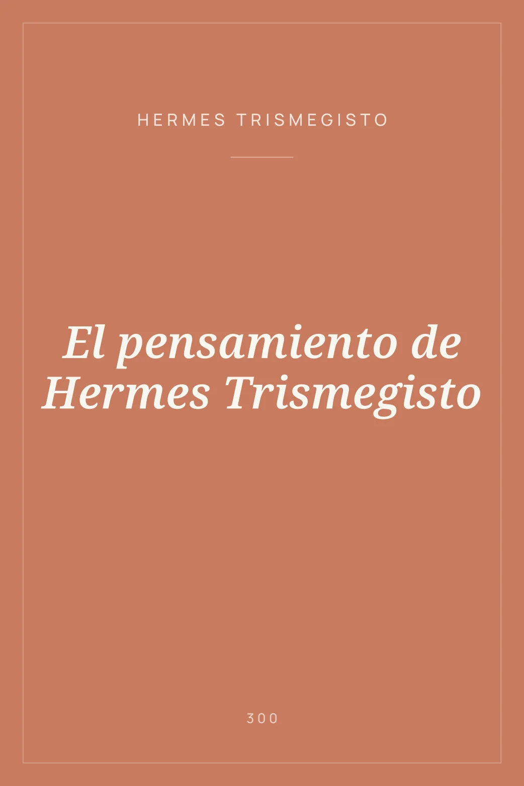 Portada de El pensamiento de Hermes Trismegisto