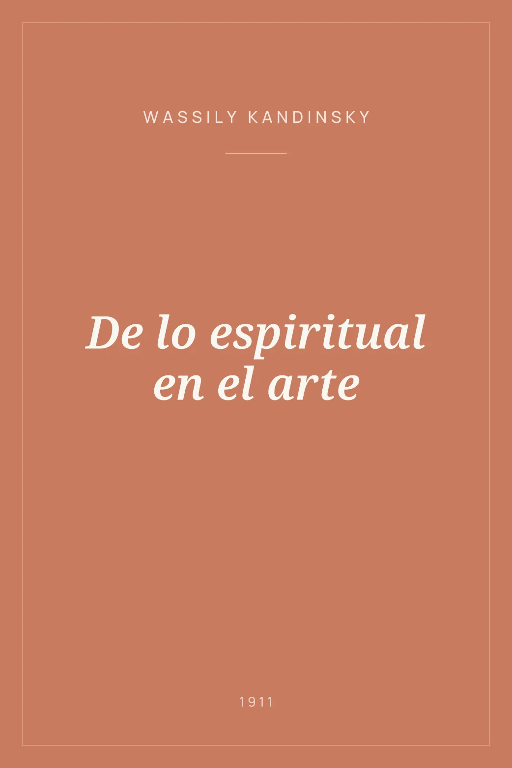 Portada de De lo espiritual en el arte
