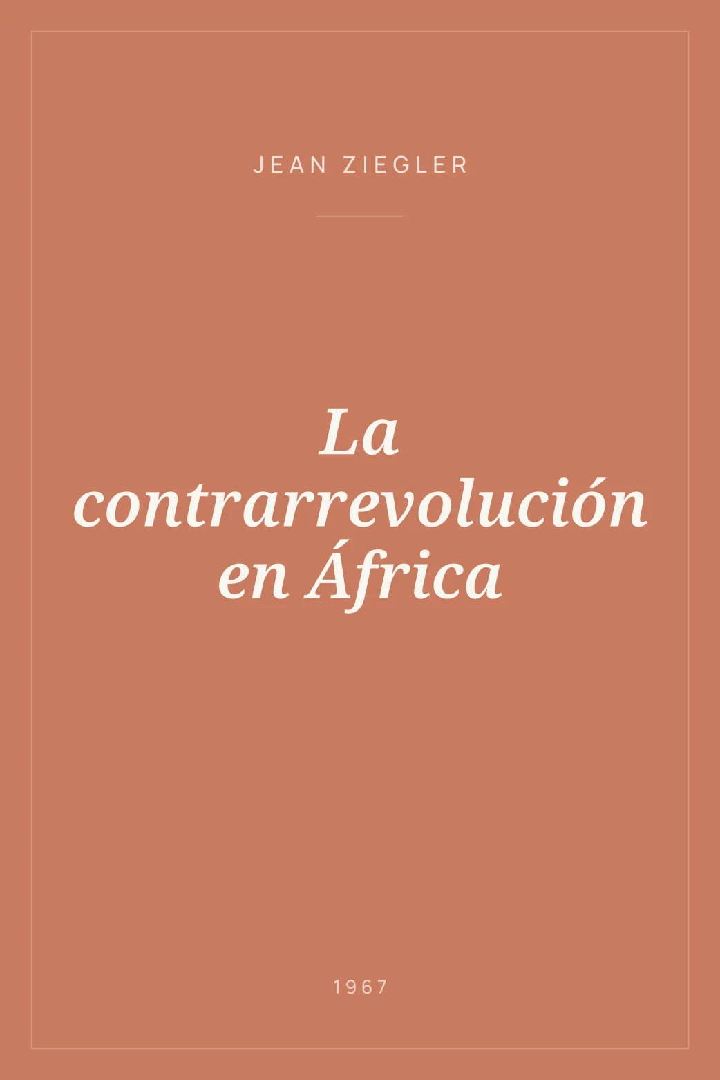 Portada de La contrarrevolución en África