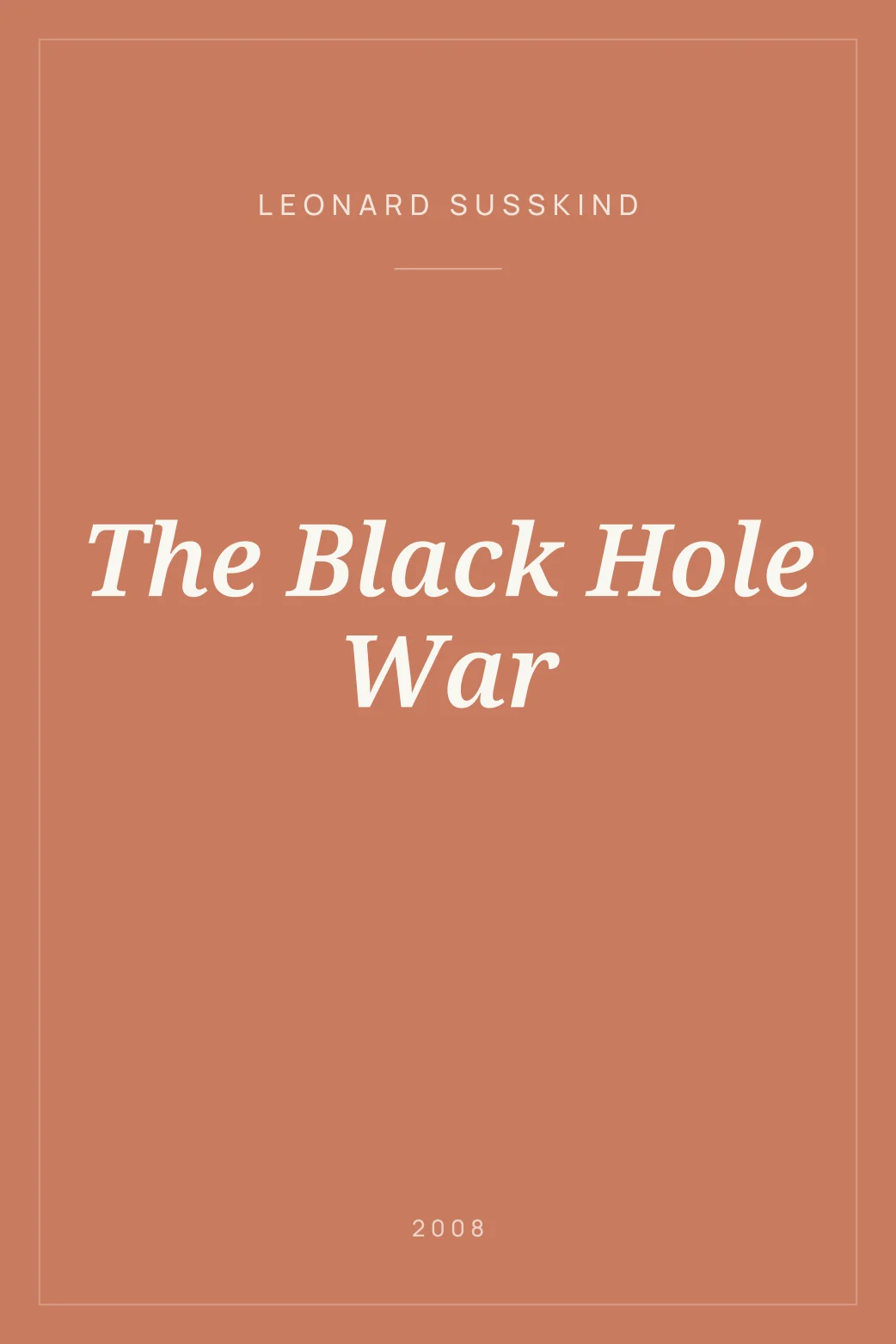 Portada de The Black Hole War
