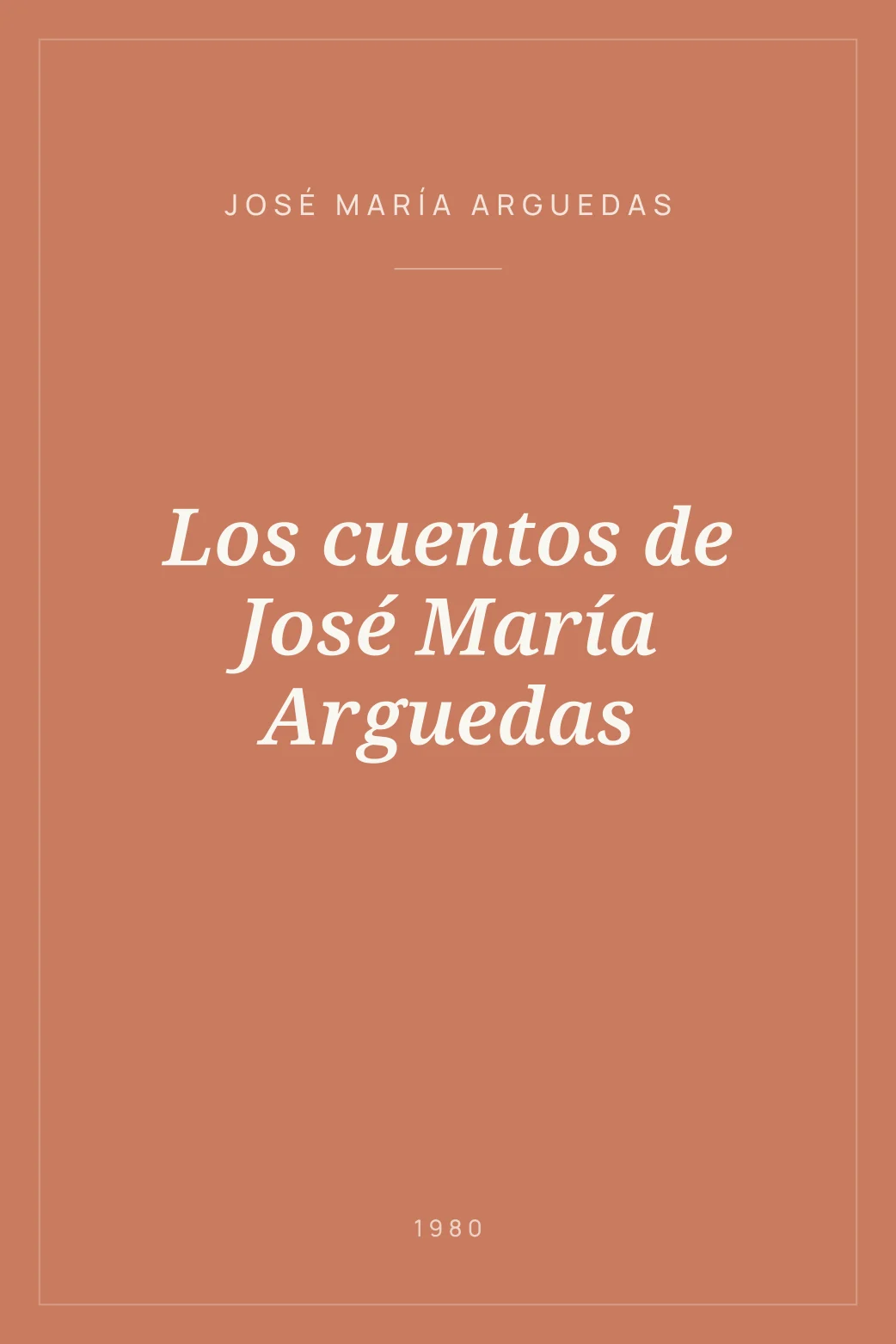 Portada de Los cuentos de José María Arguedas