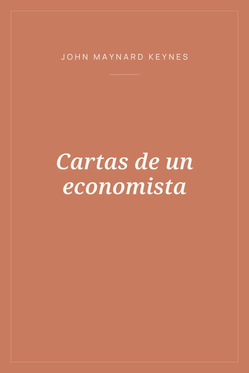 Portada de Cartas de un economista
