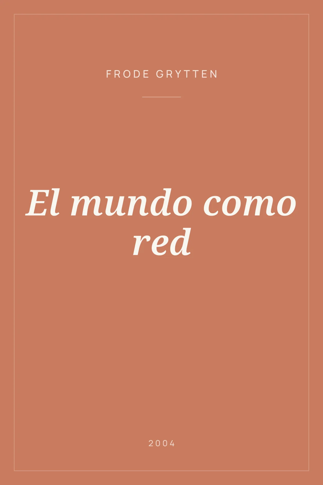 Portada de El mundo como red