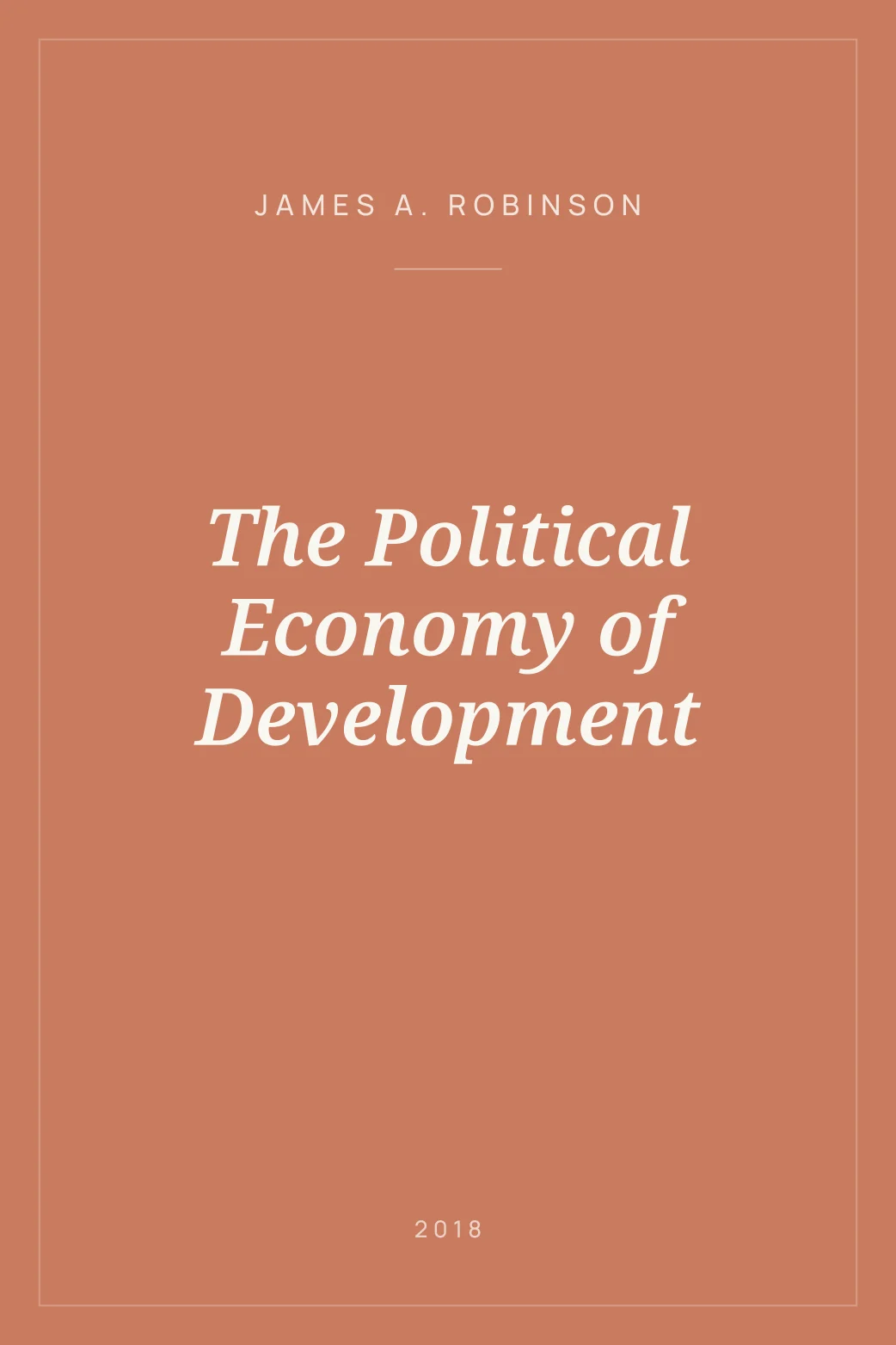 Portada de The Political Economy of Development