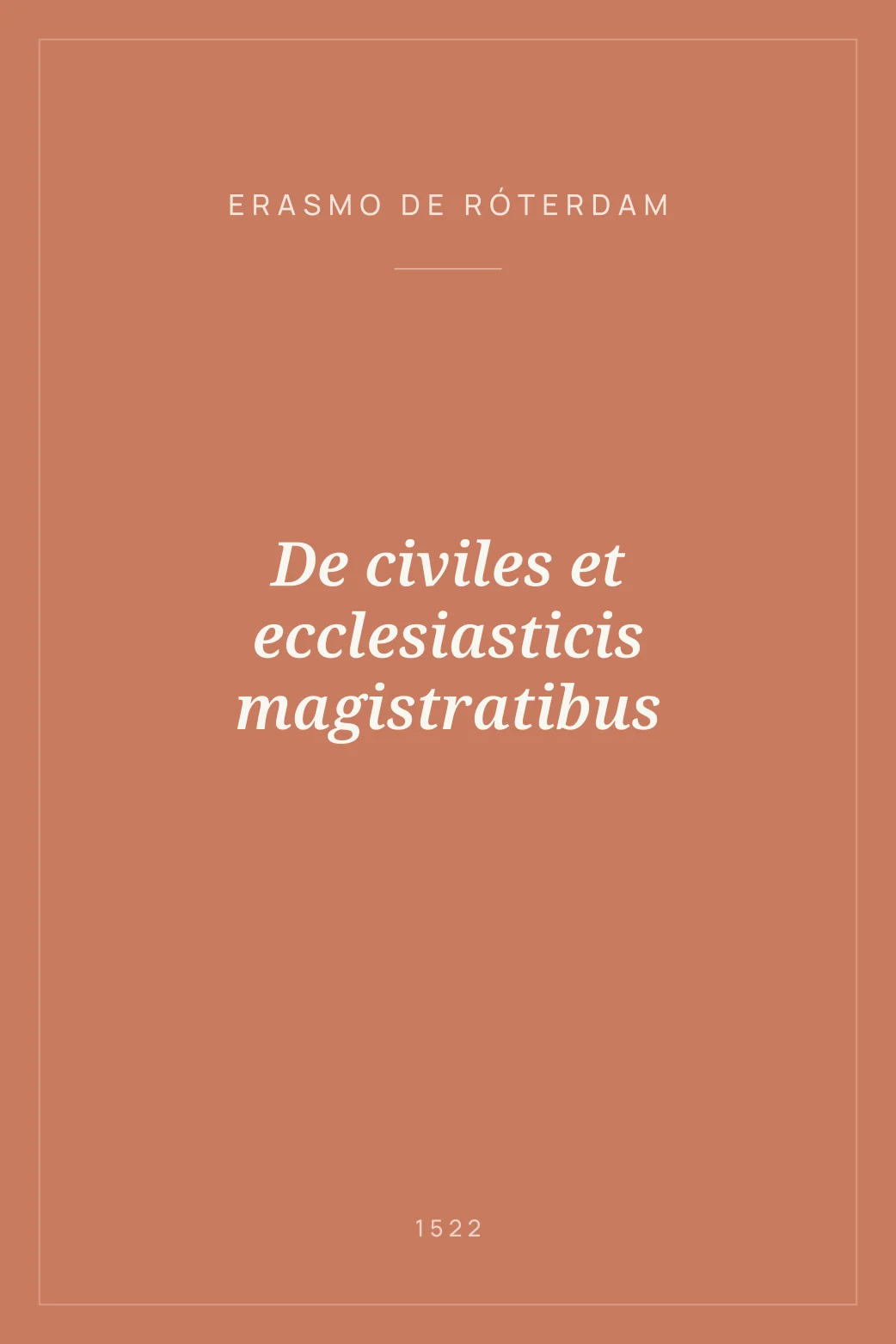 Portada de De civiles et ecclesiasticis magistratibus