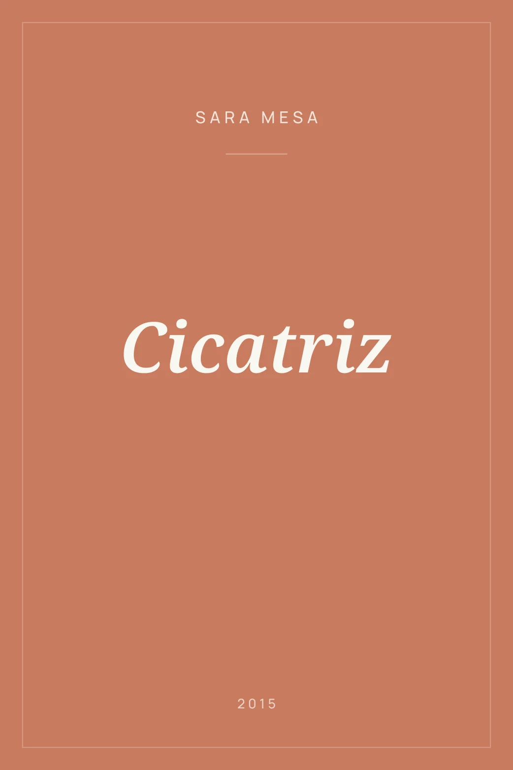 Portada de Cicatriz