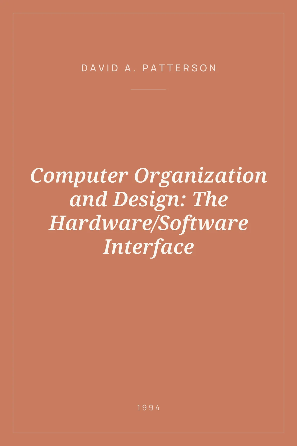 Portada de Computer Organization and Design: The Hardware/Software Interface