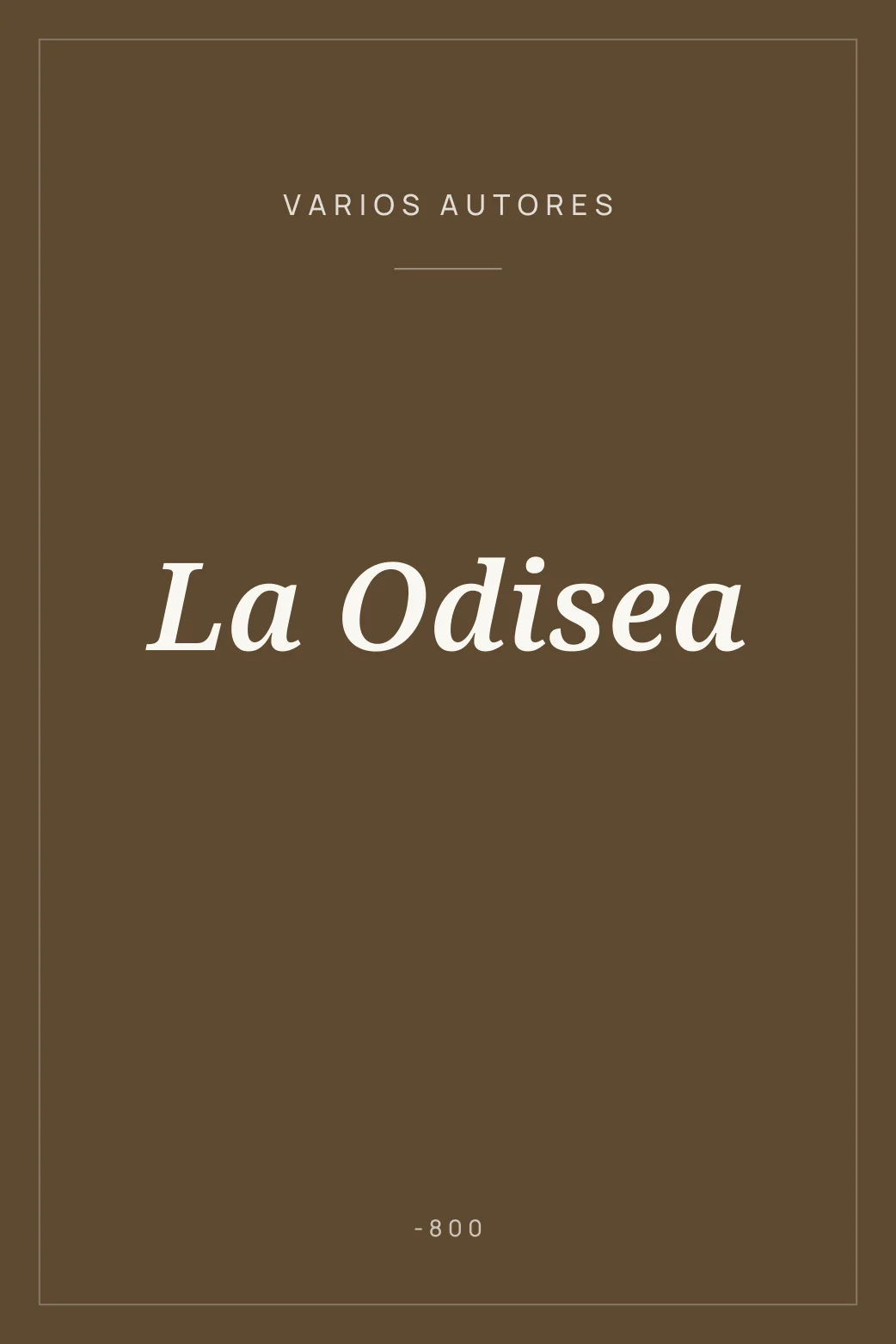 Portada de La Odisea