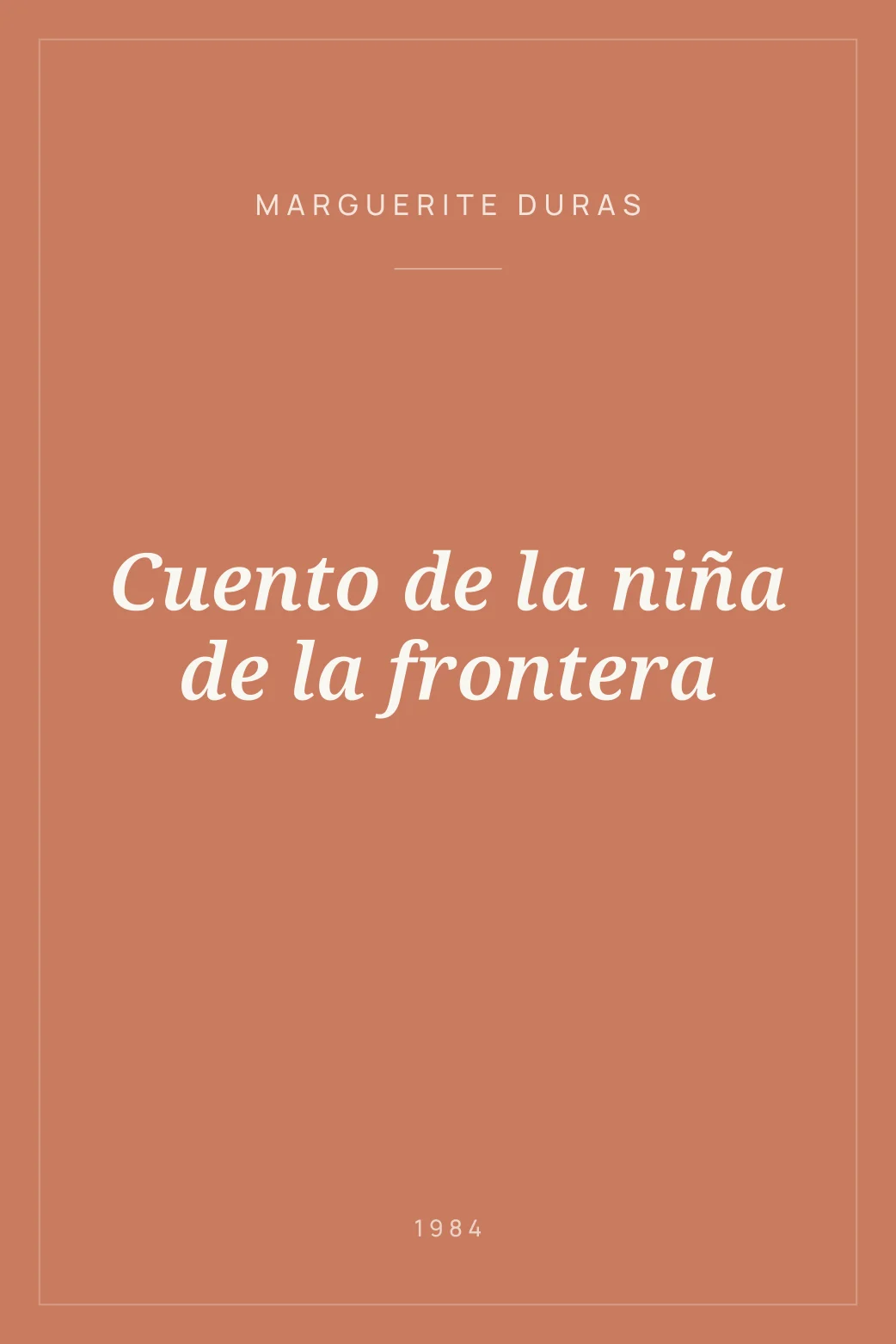 Portada de Cuento de la niña de la frontera
