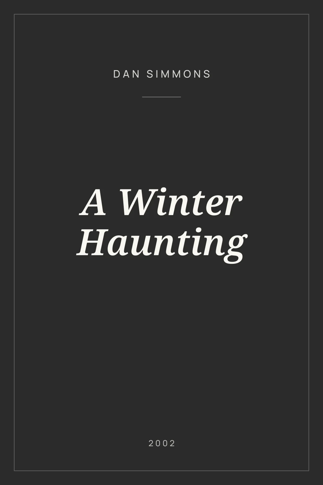 Portada de A Winter Haunting